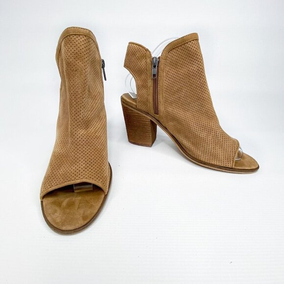 STEVE MADDEN Open Toe Chunky Heel Booties 9 - Picture 1 of 9